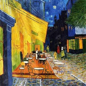 Cafe Terrace At Night Diamond Painting